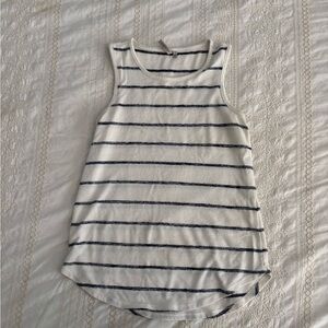 Banana Republic, Striped Sleeveless Top - White and Navy
